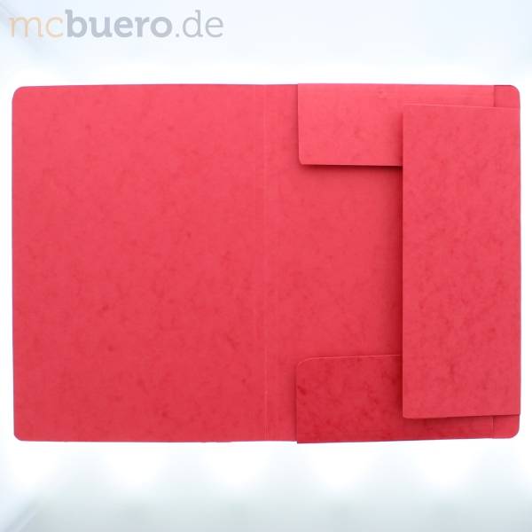 Eckspanner A4 Karton 335 g/qm mit Klappen rot