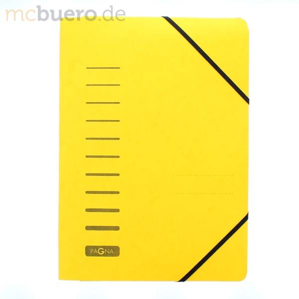 Eckspanner A4 Karton 335 g/qm mit Klappen gelb