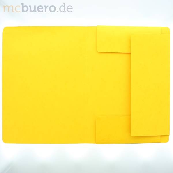 Eckspanner A4 Karton 335 g/qm mit Klappen gelb