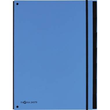 PAGNA Pultordner Trend 24079-13 7Fächer 3Schaulöcher hellblau