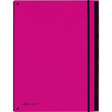 PAGNA Pultordner Trend 24079-34 7Fächer 3Schaulöcher dunkelrosa