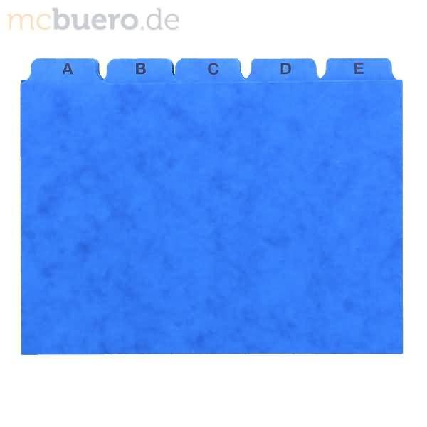Leitregister A6 A-Z Pressspan blau