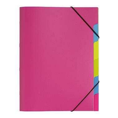 PAGNA Ordnungsmappe Funky School 41803-34 A4 5Fächer PP dunkelrosa
