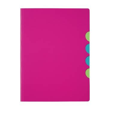 PAGNA Ordnungsmappe Funky School 41803-34 A4 5Fächer PP dunkelrosa