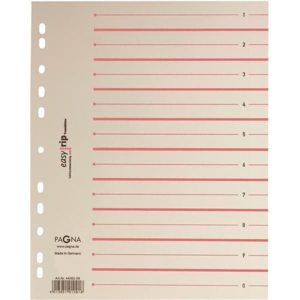 Trennblätter A4 2-farbig mit Perforation 100 Stück rot