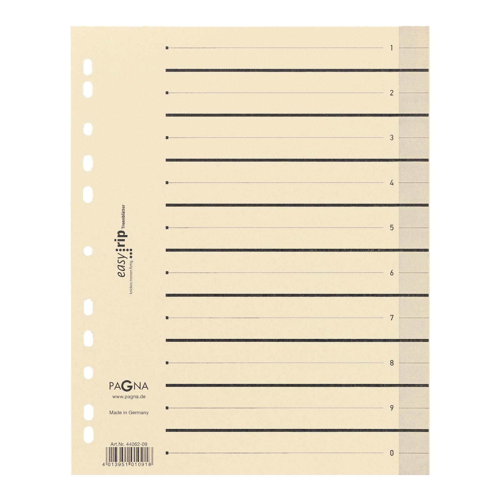 Pagna Easy Rip - Trennelement - 20 Teile - für A4