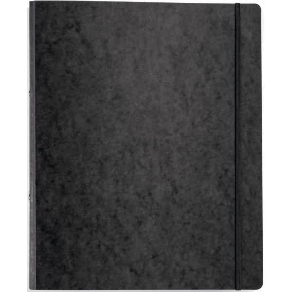 Ringbuch A4 Gummizug schwarz Pressspan 2 Ringe 16mm