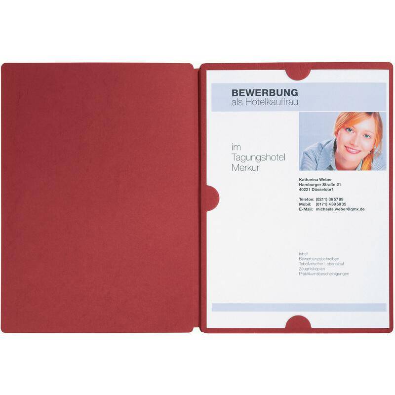 PAGNA Bewerbungsmappe "Spirit", DIN A4, aus Karton, rot
