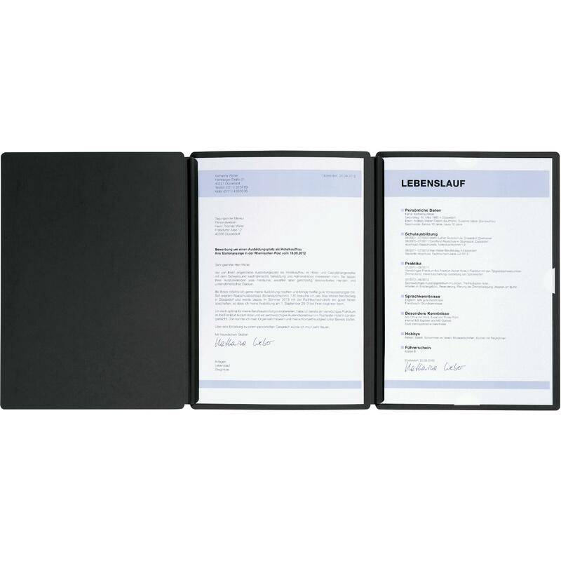 PAGNA Bewerbungsmappe "Spirit", DIN A4, aus Karton, schwarz