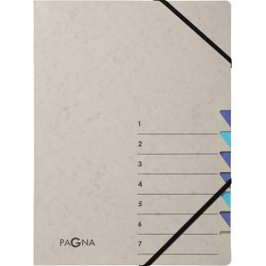 Pagna Ordnungsmappe Easy Grey 44307-02 7 Fächer blau