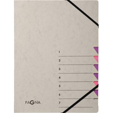 Pagna Ordnungsmappe Easy Grey 44307-10 7 Fächer lila