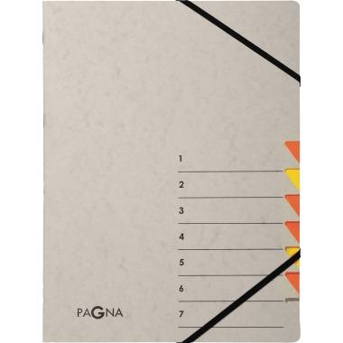 Pagna Ordnungsmappe Easy Grey 44307-12 7 Fächer orange