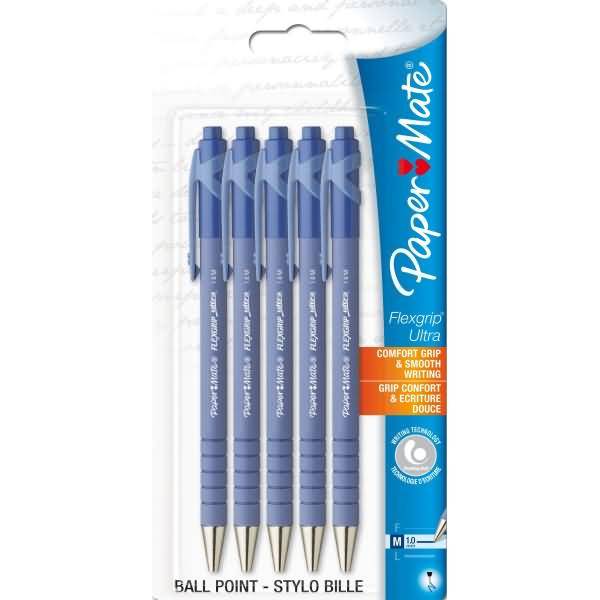 Kugelschreiber Flexgrip Ultra RT M 0,4mm blau VE=5 Stück Blister