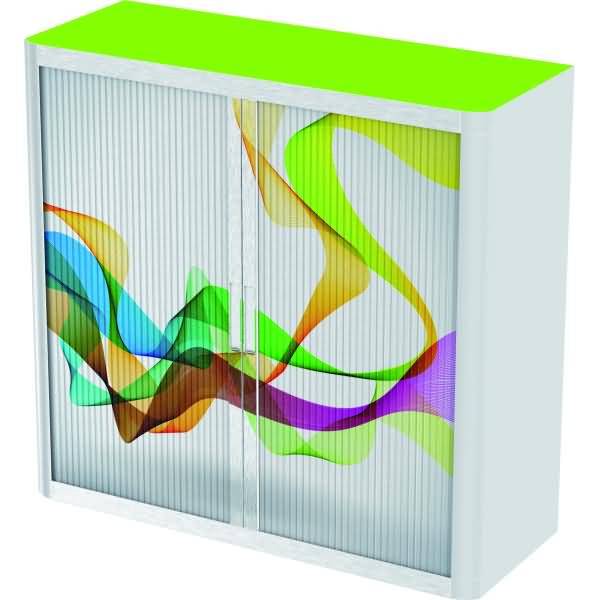 Rollladenschrank easyoffice BxTxH 86x37,5x104cm Motiv Grafik 7
