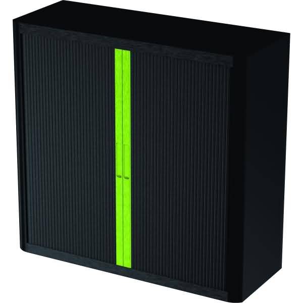 Rollladenschrank easyoffice BxTxH 86x37,5x104cm schwarz/grün