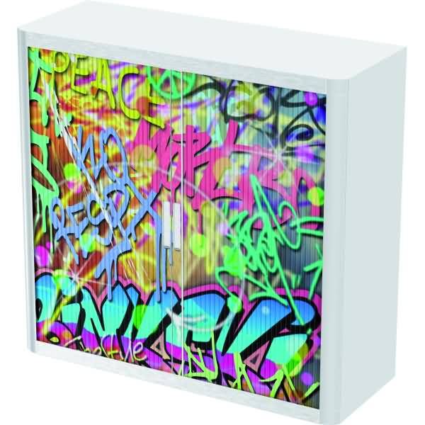 Rollladenschrank easyoffice BxTxH 86x37,5x104cm Grafiti