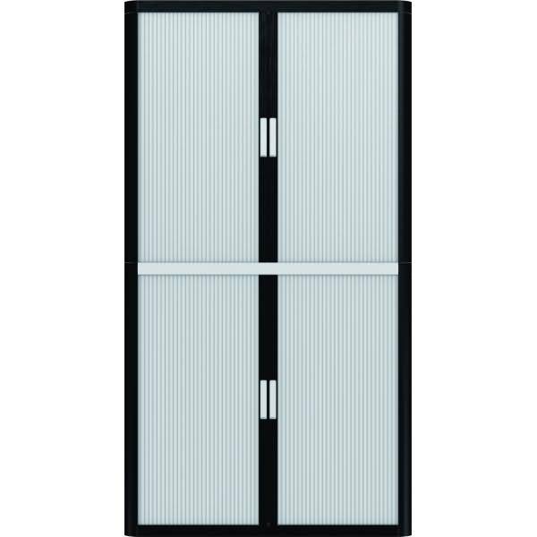 Rollladenschrank easyoffice BxTxH 86x37,5x204cm schwarz/grau