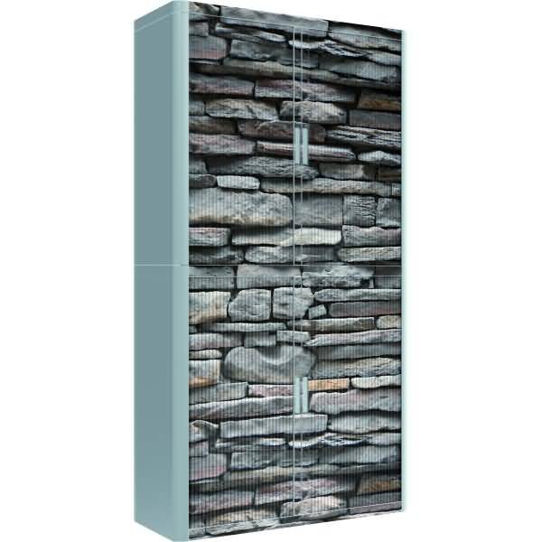 Rollladenschrank easyoffice BxTxH 86x37,5x204cm Steinmauer