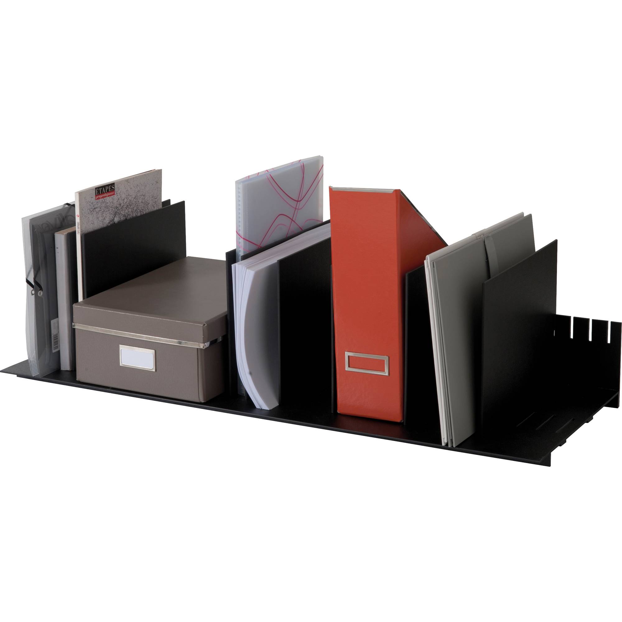 Belegfach flexible Aufteilung 10 Trennelemente PS (Polystyrol) schwarz