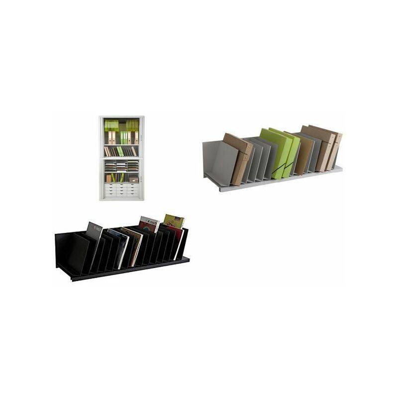 PAPERFLOW Schrägablage, aus Polystyrol, 15 Fächer, schwarz