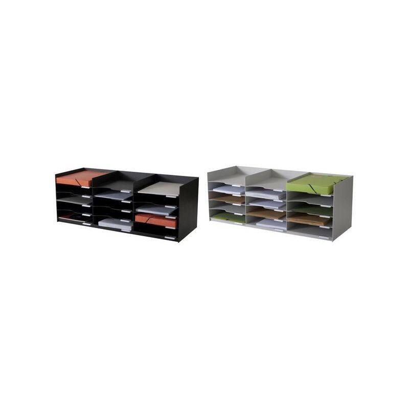 PAPERFLOW Sortierstation Formularbox, 15 Fächer, schwarz