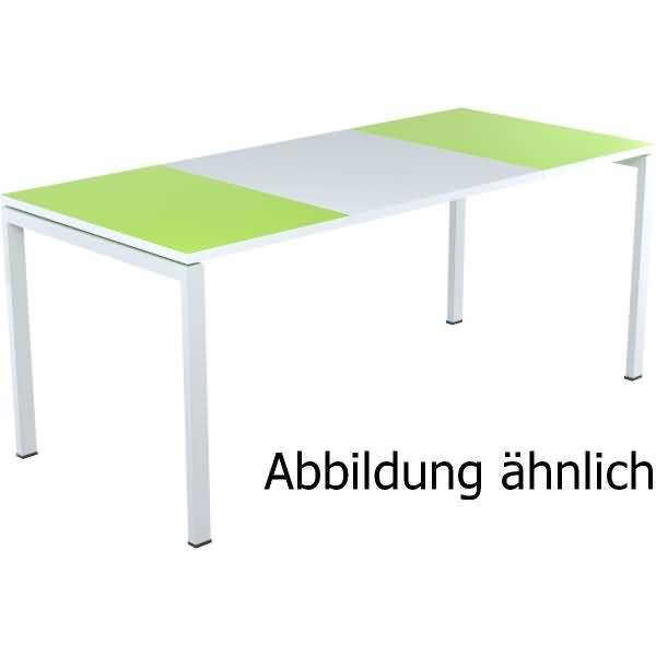 Schreibtisch HxBxT 75x140x80cm grau/grün