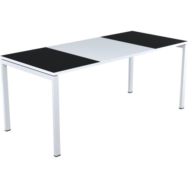 Schreibtisch HxBxT 75x180x80cm grau/schwarz