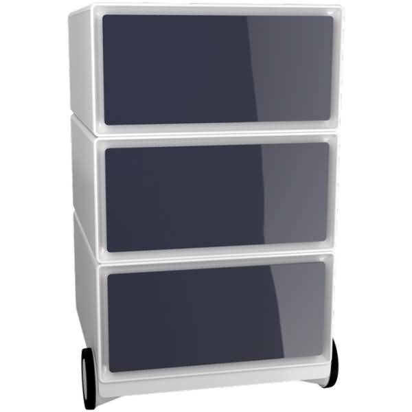 Rollcontainer HxBxT 64,2x39x43,6cm 3 Schübe anthrazit