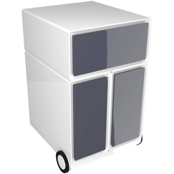 Rollcontainer HxBxT 64,2x39x43,6cm 1 Schublade/2 Hängeregistraturauszüge anthrazit