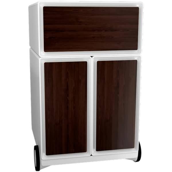 Rollcontainer HxBxT 64,2x39x43,6cm 1 Schublade/2 Hängeregistraturauszüge wenge