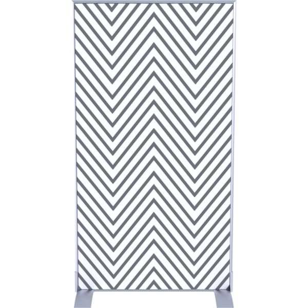 Trennwand HxBxT: 174x94x39cm Dekor Zick Zack schwarz