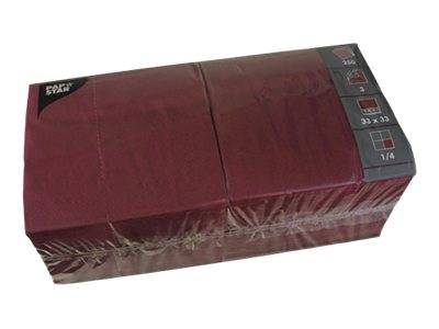 PAPSTAR - Serviette - Grösse 33 x 33 cm - Einweg - Bordeaux (Packung mit 250)