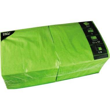 Grünes rechteckiges Paket, in Papier verpackt, mit der Aufschrift „PAP STAR