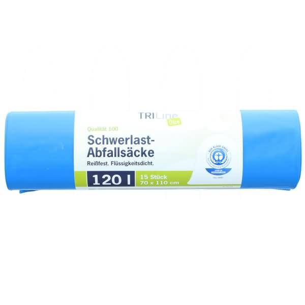 Öko-Abfallsäcke Triline 120 Liter 75my blau VE=15 Stück