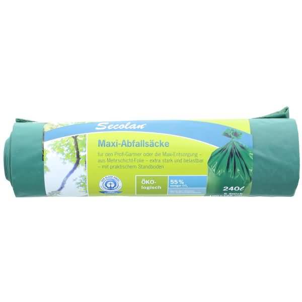 Mülleimerbeutel 240 Liter 50 mic. grün/schwarz VE=5 Stück