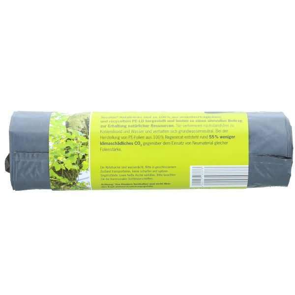 Mülleimerbeutel mit Zugband 120 Liter 45 mic. grau VE=10 Stück