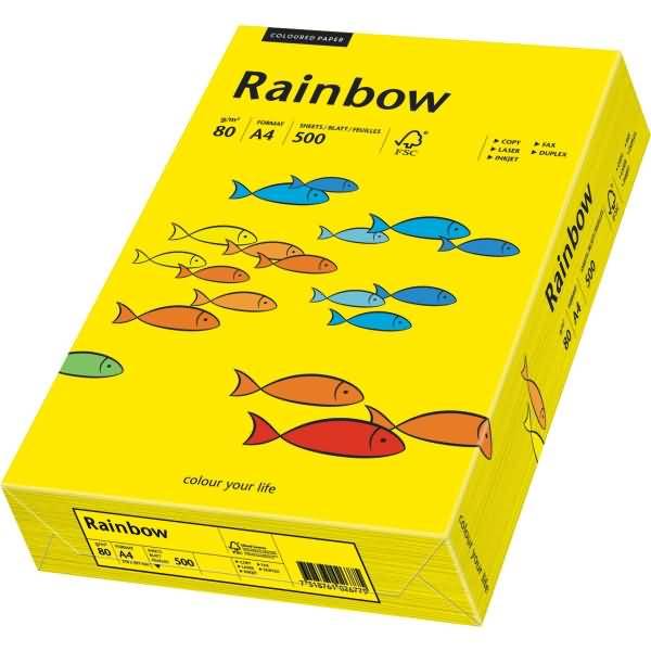 Kopierpapier Rainbow Intensiv A4 80g/qm VE=500 Blatt intensivgelb