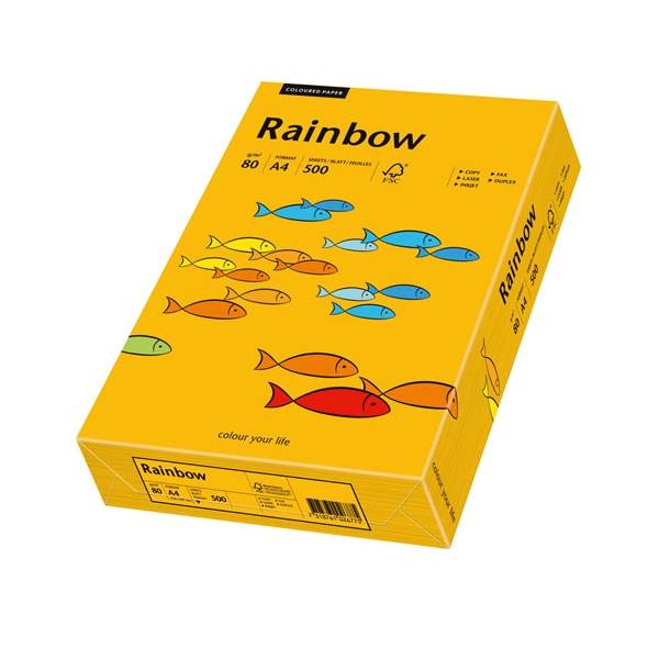 Kopierpapier Rainbow Pastell A4 80g/qm VE=500 Blatt mittelorange