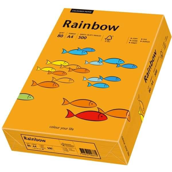Multifunktionspapier Rainbow A4 80 g/qm orange VE=500 Blatt