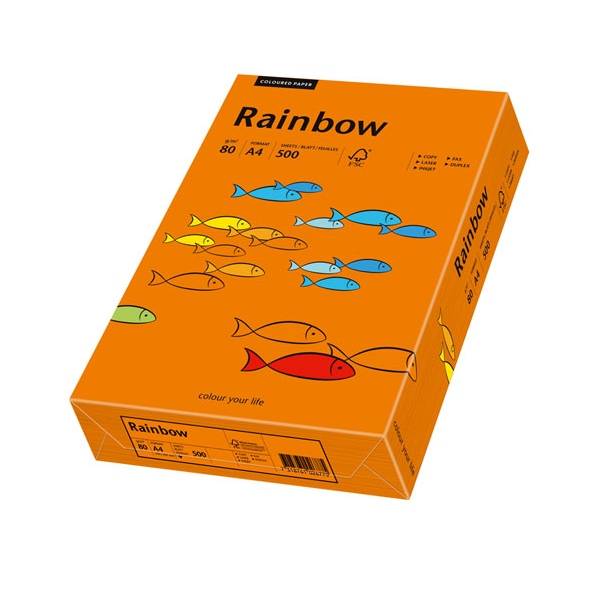 Kopierpapier Rainbow Intensiv A4 80g/qm VE=500 Blatt intensivorange