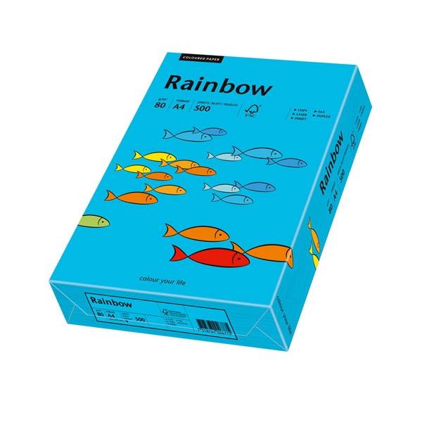 Kopierpapier Rainbow Intensiv A4 80g/qm VE=500 Blatt blau