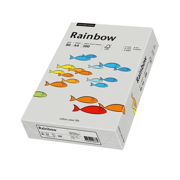 Kopierpapier Rainbow Pastell A4 80g/qm VE=500 Blatt grau