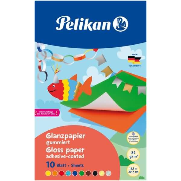 Pelikan 137935 - Glanz - 10 Blätter - Glossy paper gummed - 10 sheets
