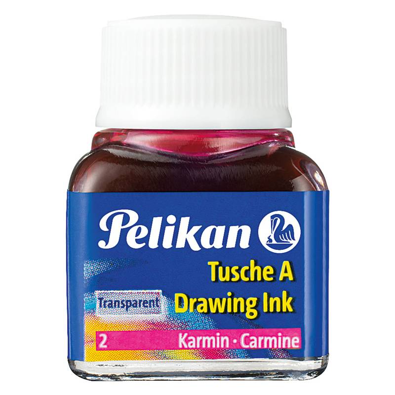 Pelikan Tusche A, Inhalt: 10 ml im Glas, karminrot (2)