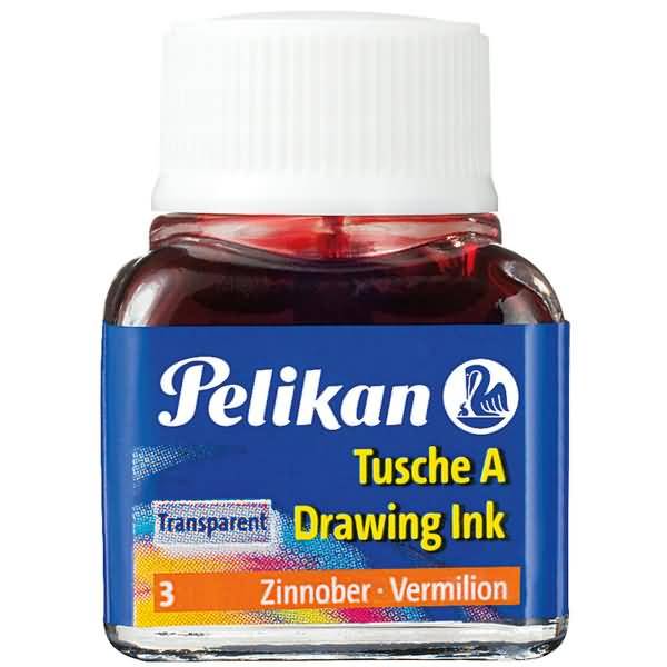 Tusche A 3 zinnoberrot 10ml
