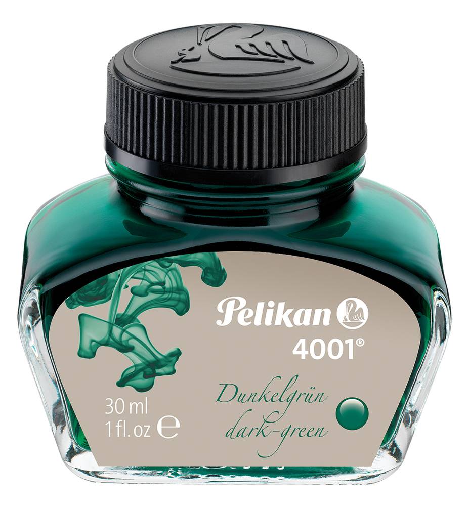 Pelikan 4001 - Tinte - Dunkelgrün - 30 ml - Tinte 4001 Dunkelgrün Glas - 30ml