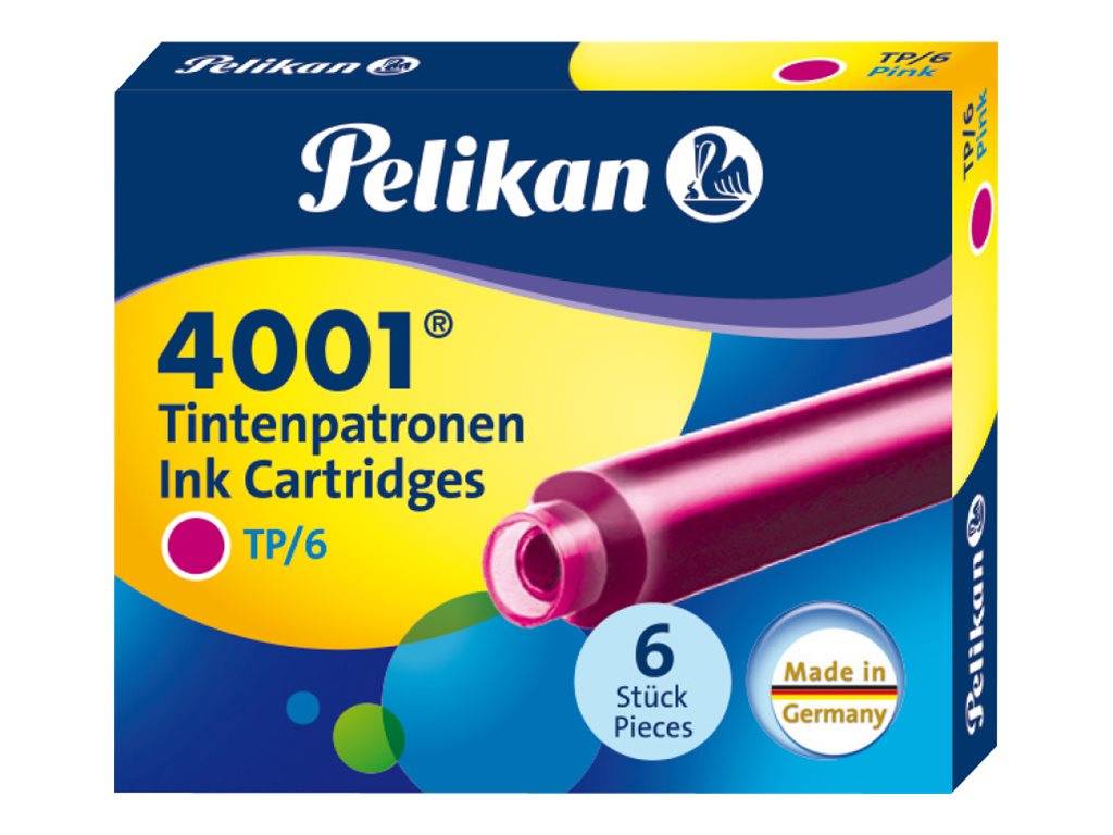 Pelikan 4001 TP/6 - Tintenpatrone - rosa (Packung mit 6)