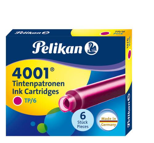 Pelikan 4001 TP/6 - Tintenpatrone - rosa (Packung mit 6)
