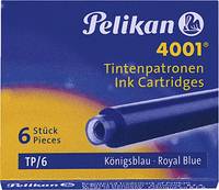 Pelikan TP/6 Blue, Tinte auf Pigmentbasis, Blau, Multi pack, 6 Stück(e)