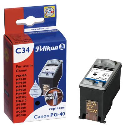 Pelikan C34 - 18 ml - Schwarz - kompatibel - Tintenbehälter (Alternative zu: Canon PG40)